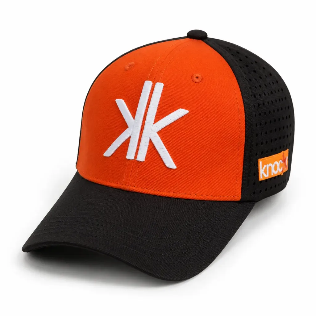 Orange KNOKKOUT Cap with Laser Hole
