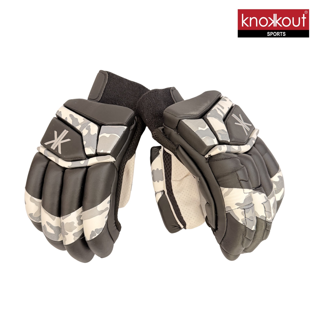 Knokkout Pro Cricket Batting Gloves (Black Edition)