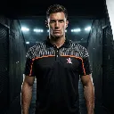KK Premium Men’s Tee – Stealth Black & Active Orange Edition